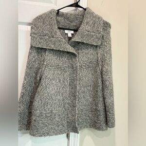 LOFT Wool/Alpaca Blend grey Sweater Jacket
Women's Size Medium